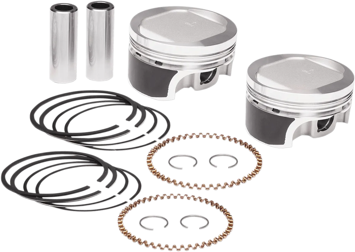 Wiseco K0213P1 Tracker Series Piston Kit (1200cc, Reverse Dome) - .010in. Oversized, 10:1 Compression