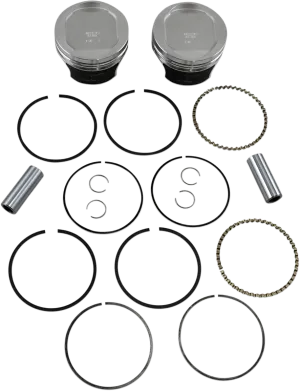 Wiseco K0213P2 Tracker Series Piston Kit (1200cc, Reverse Dome) - .020in. Oversized, 10:1 Compression
