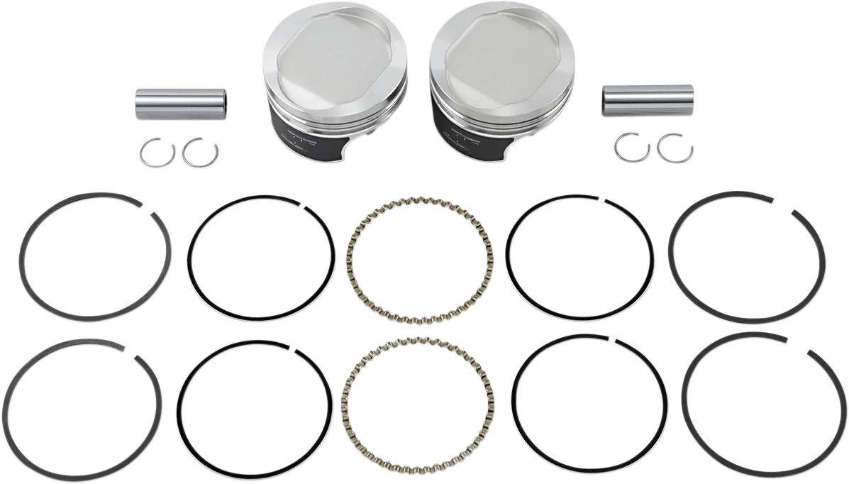 Wiseco K0213P3 Tracker Series Piston Kit (1200cc, Reverse Dome) - .030in. Oversized, 10:1 Compression