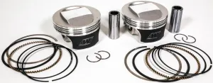 Wiseco K0213P3 Tracker Series Piston Kit (1200cc, Reverse Dome) - .030in. Oversized, 10:1 Compression
