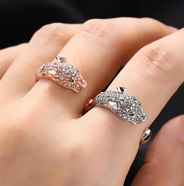 Womens Panther Ring | Fashion Ring | Charm Ring | Silver Ring | Rose Gold Ring | Ring for Girlfriend | Resizable Ring | Stackable Ring