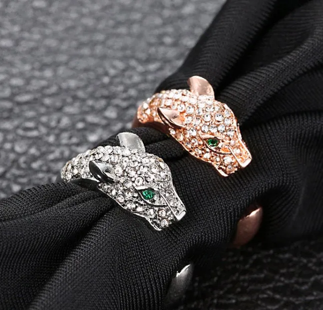 Womens Panther Ring | Fashion Ring | Charm Ring | Silver Ring | Rose Gold Ring | Ring for Girlfriend | Resizable Ring | Stackable Ring
