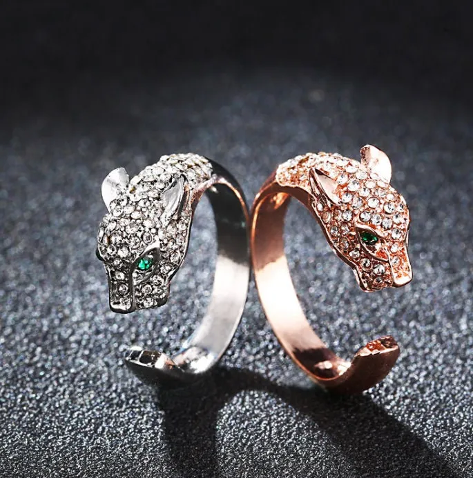 Womens Panther Ring | Fashion Ring | Charm Ring | Silver Ring | Rose Gold Ring | Ring for Girlfriend | Resizable Ring | Stackable Ring
