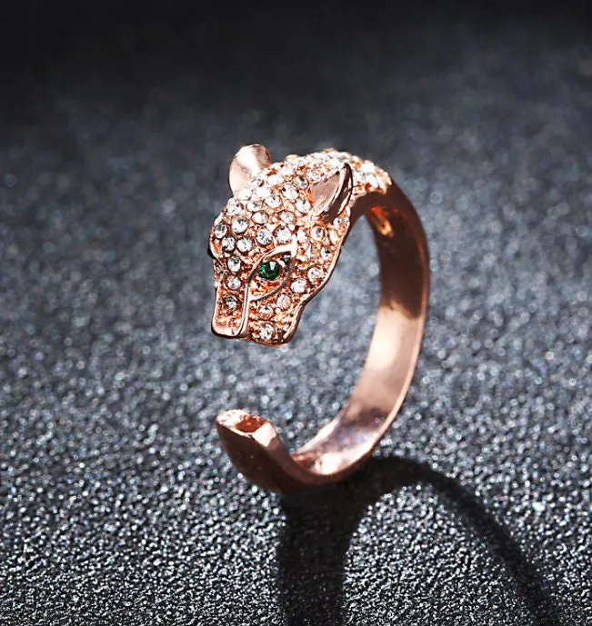Womens Panther Ring | Fashion Ring | Charm Ring | Silver Ring | Rose Gold Ring | Ring for Girlfriend | Resizable Ring | Stackable Ring