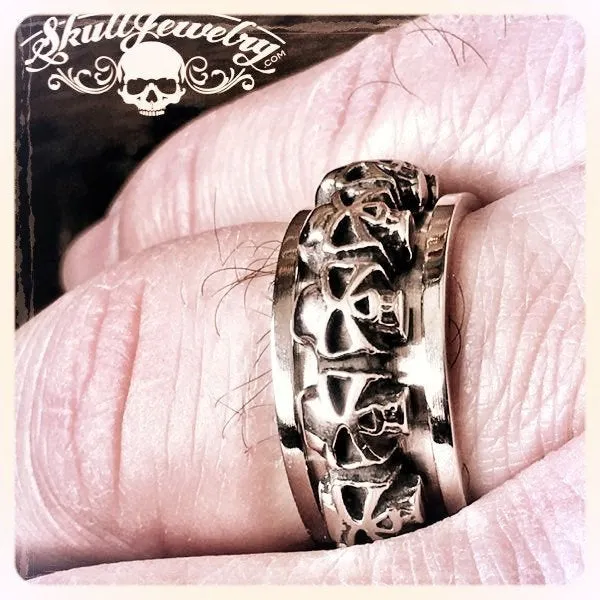 Wrapped Around Your Finger - Fidget SPINNER Skull Ring (#250)