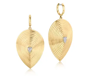 XL Pear Shape Diamond Layered Pear Huggies