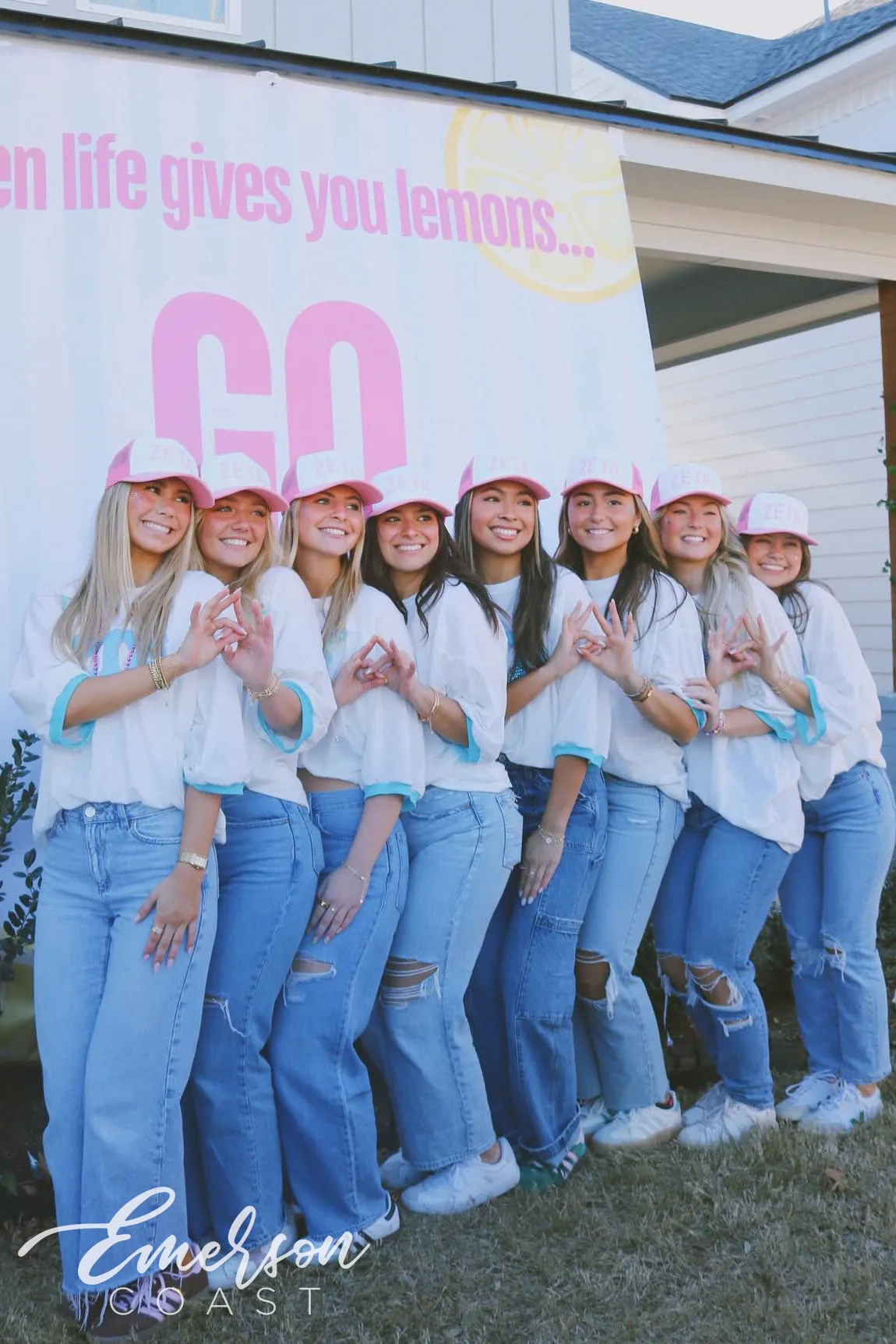 Zeta Tau Alpha Turquoise Greek Letter Bid Day Jersey