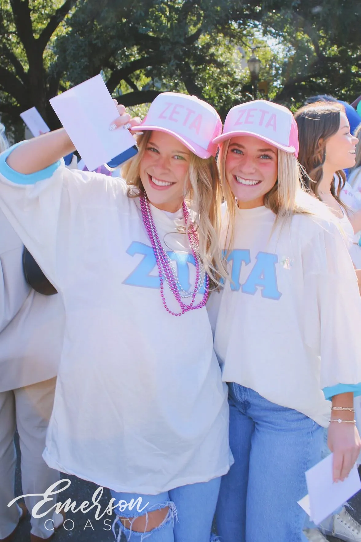 Zeta Tau Alpha Turquoise Greek Letter Bid Day Jersey