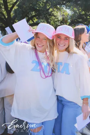 Zeta Tau Alpha Turquoise Greek Letter Bid Day Jersey